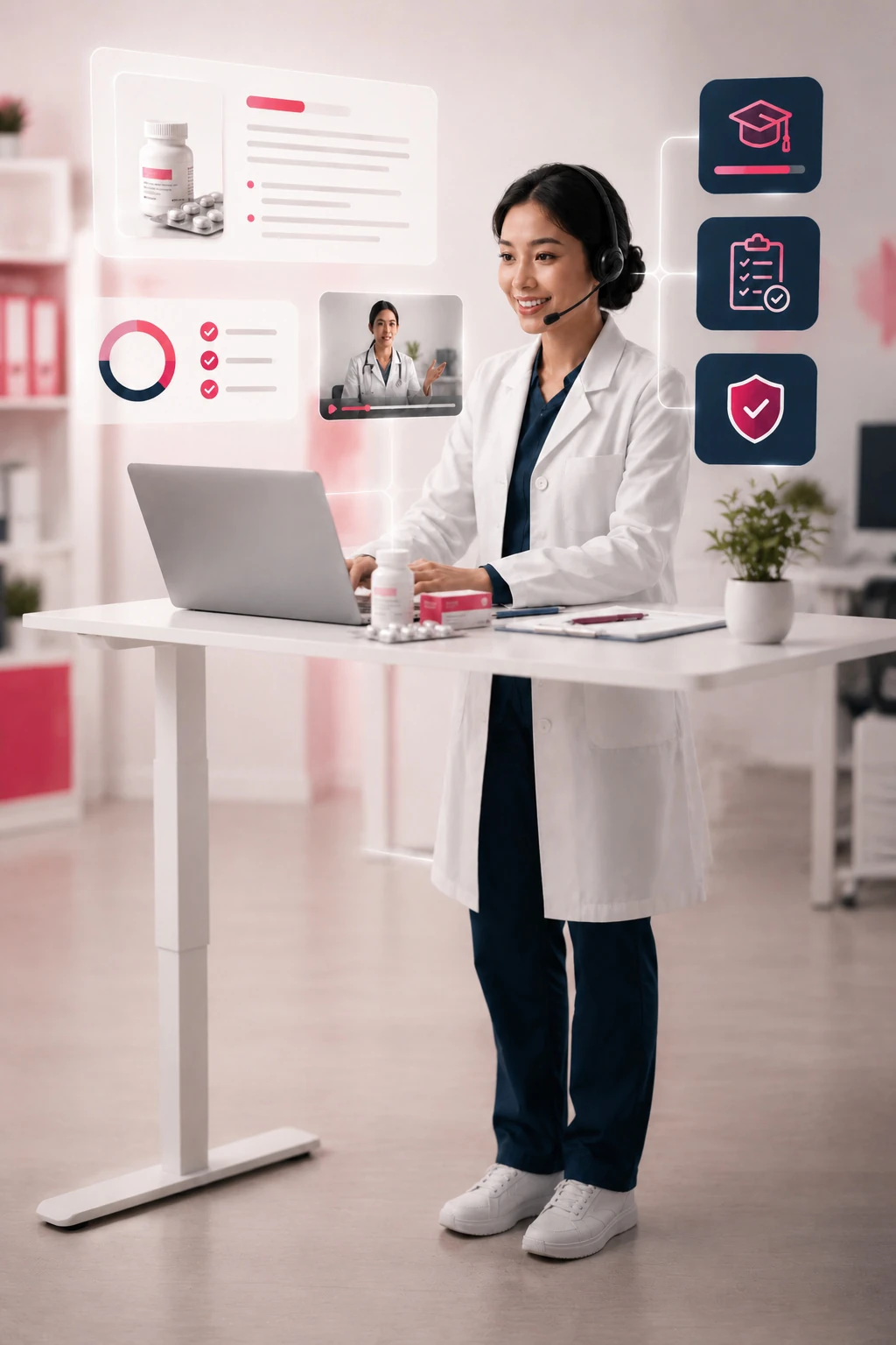 Support specialist on a compliance training call