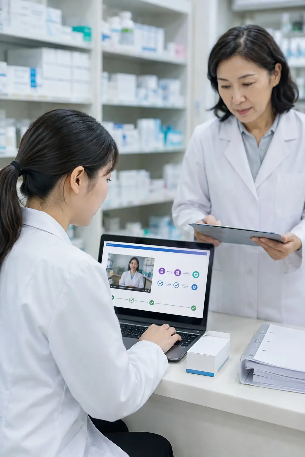Support specialist on a compliance training call